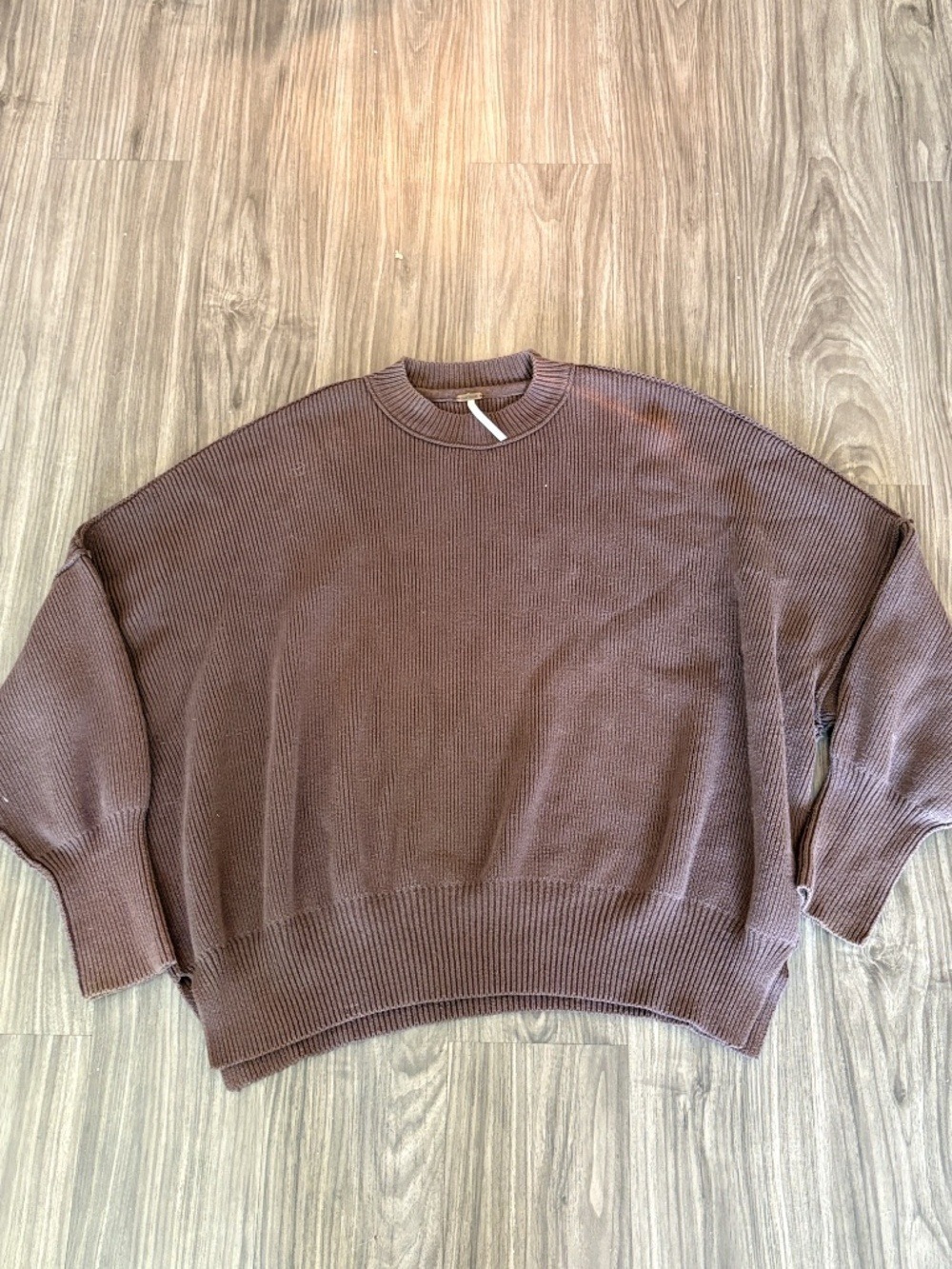 Free People | Easy Street Tunic in Chocolate Brown Preppy Knit Casual Loungewear - Picture 6 of 15